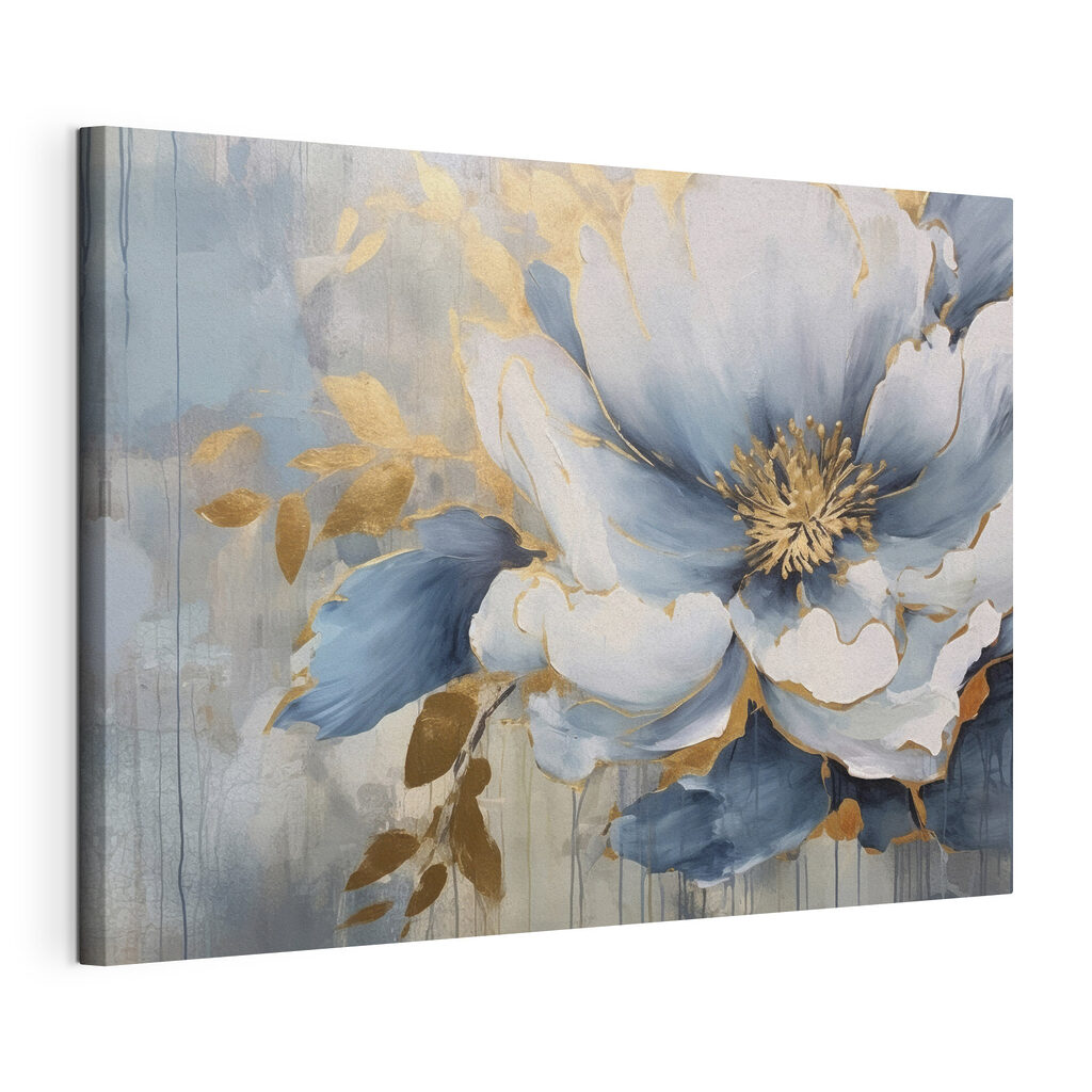 A painting of a flower