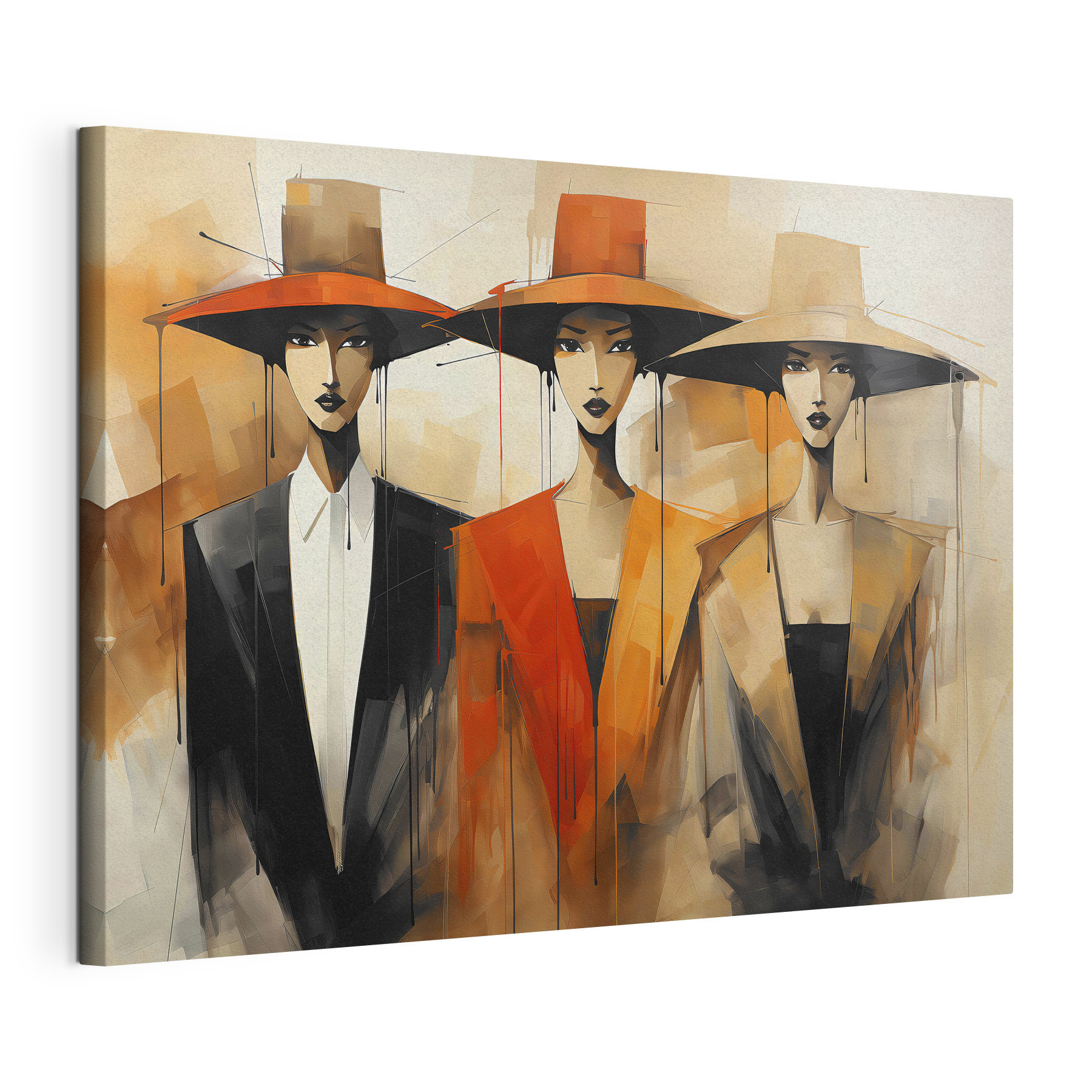 A group of women wearing hats A group of women wearing hats