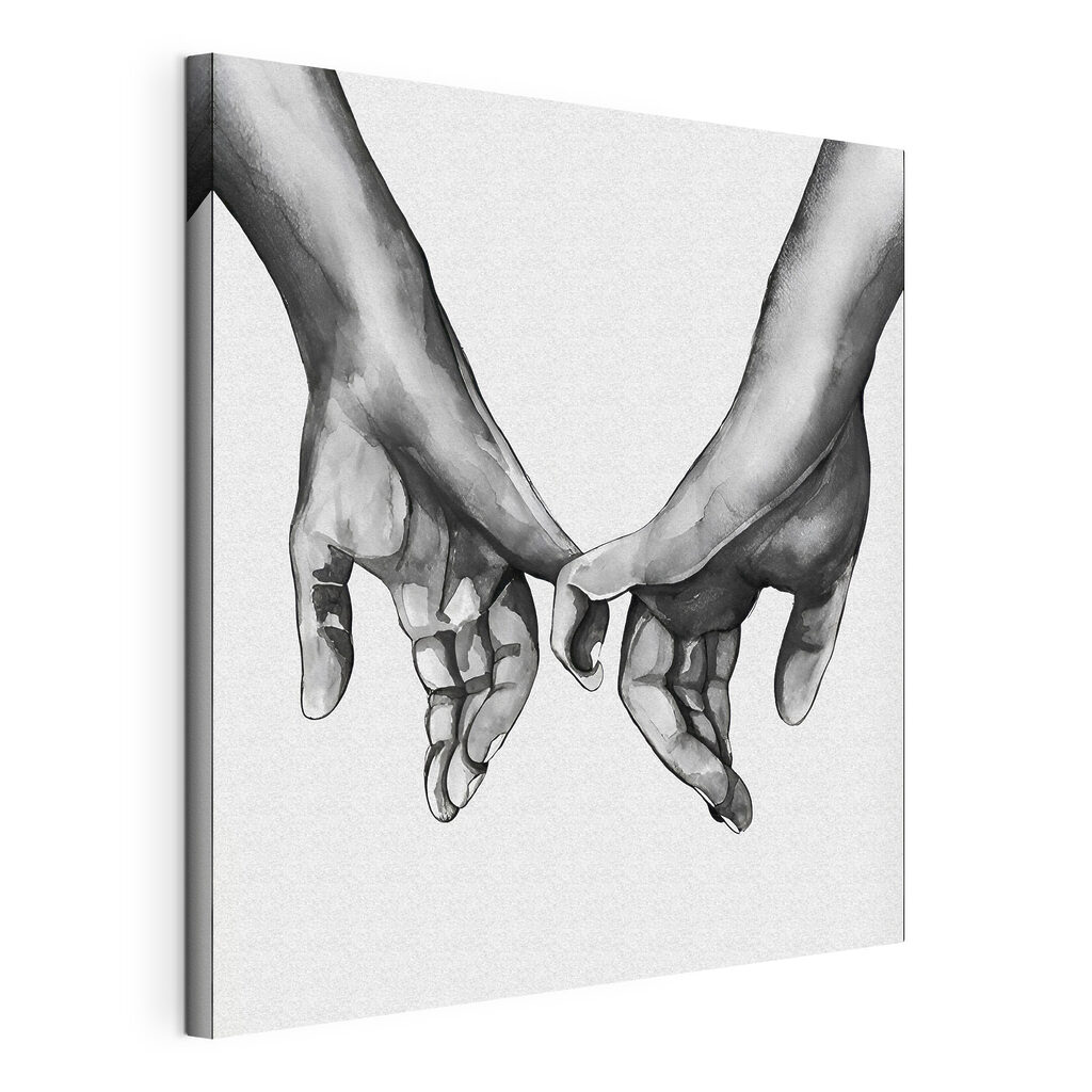A drawing of two hands holding each other A drawing of two hands holding each other
