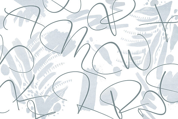 Artful swirls in soft hues