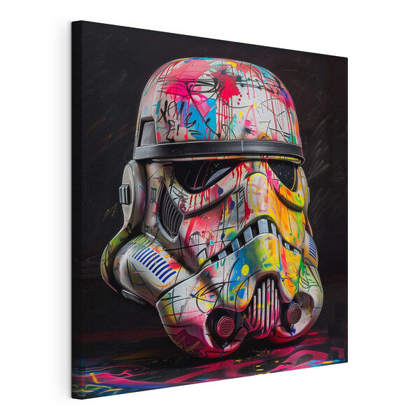 Colorful storm trooper helmet