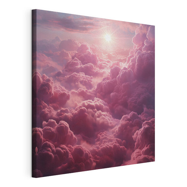 Pink clouds and the sun