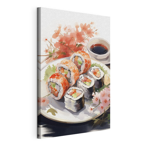 Vászonképek Tányér sushi és szósz (Cikkszám: s41179) Vászonképek Vászonképek Tányér sushi és szósz (Cikkszám: s41179)