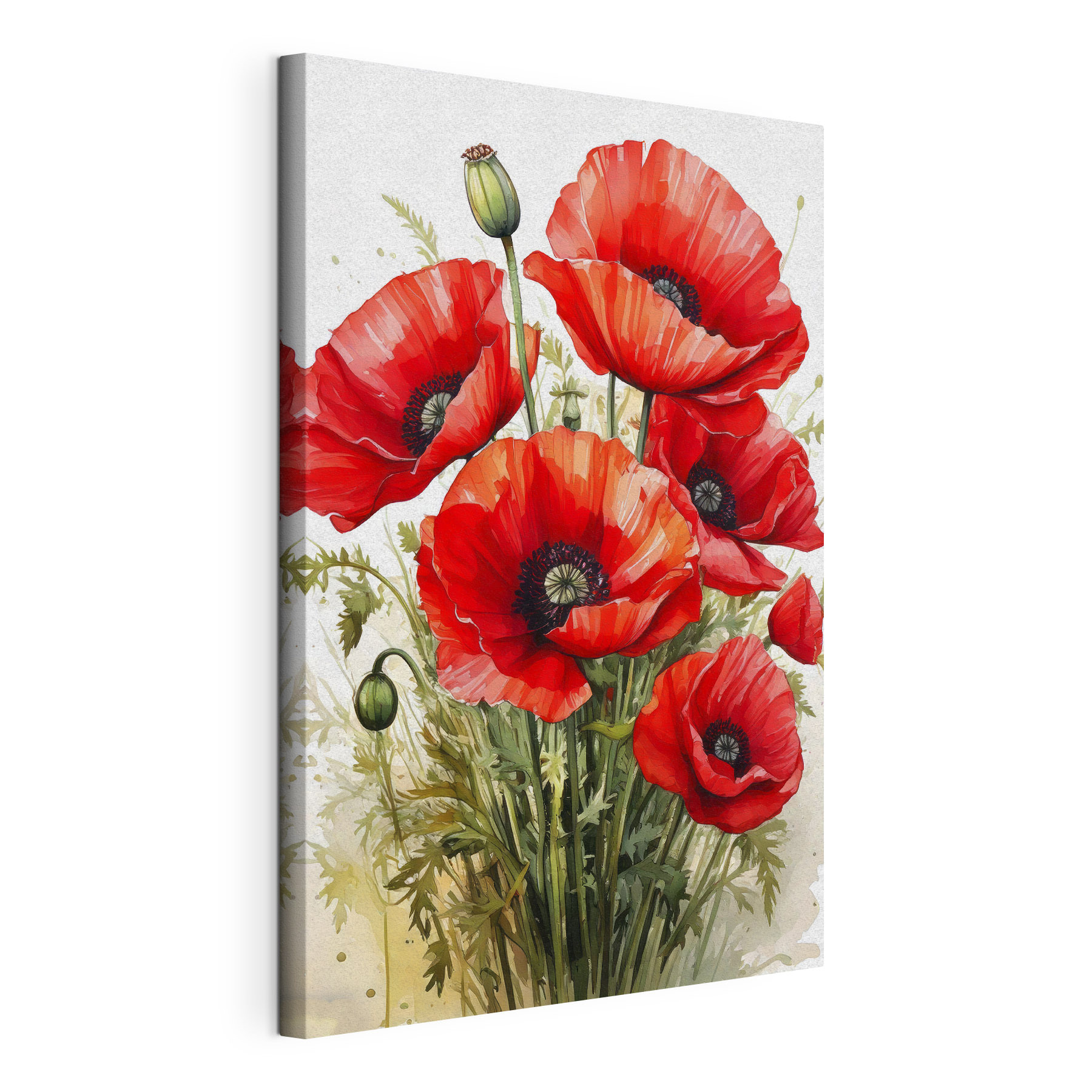 Painting of red flowers Painting of red flowers