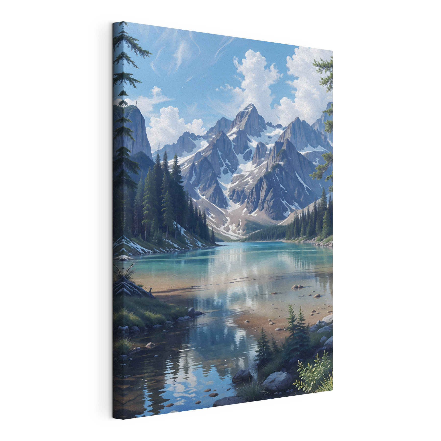 Lake surrounded by mountains
