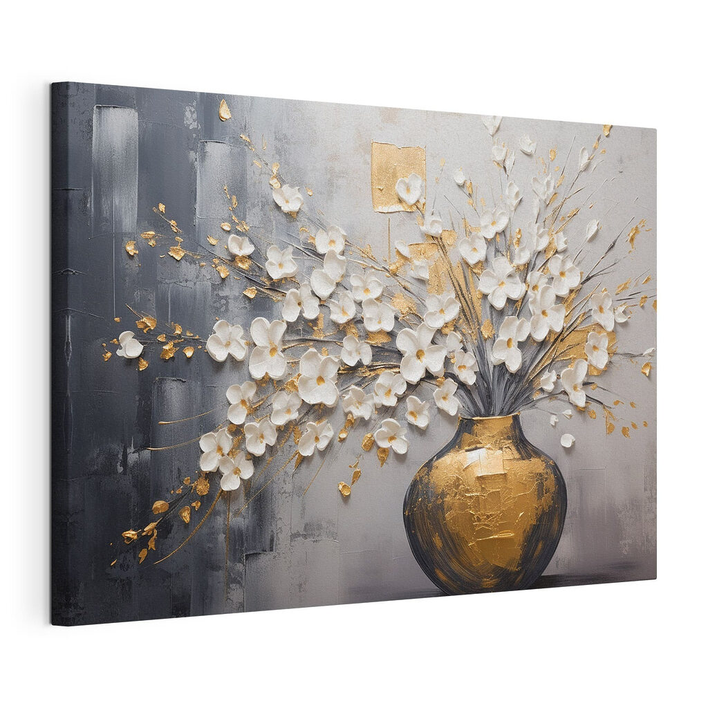 Painting of flowers in a vase