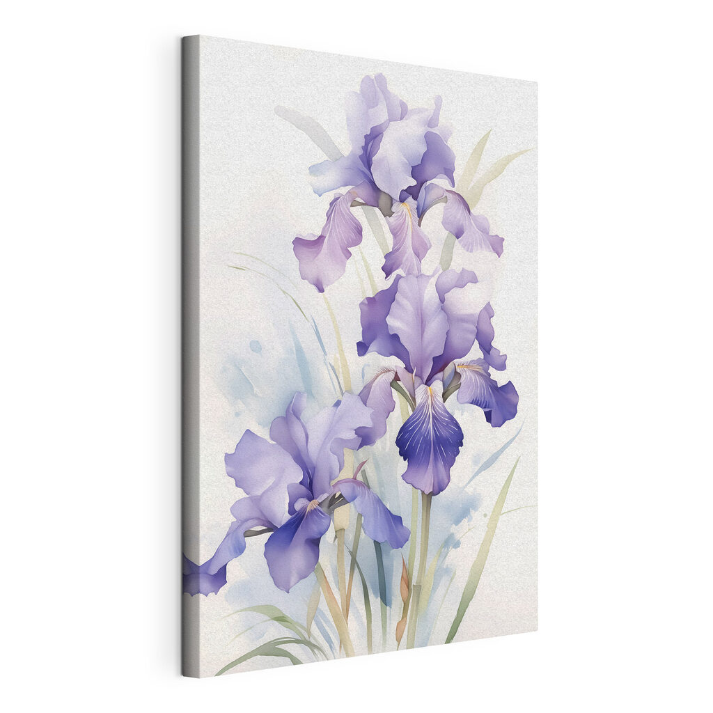 Iris in soft pastel hues