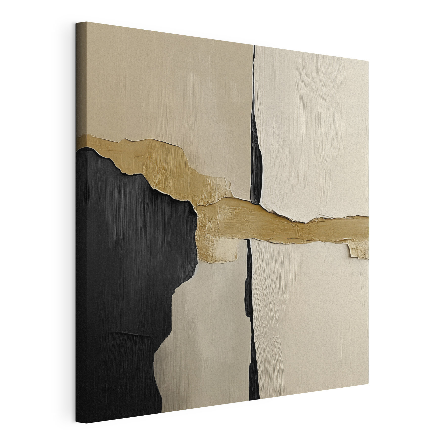 Black and white wall with a brown strip Black and white wall with a brown strip