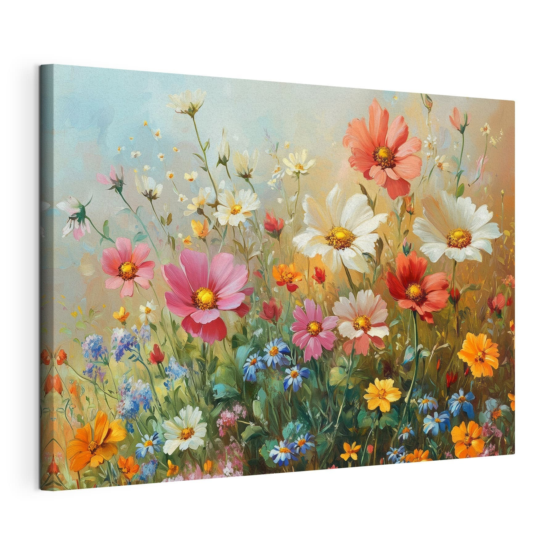 Painting of flowers in a field Painting of flowers in a field