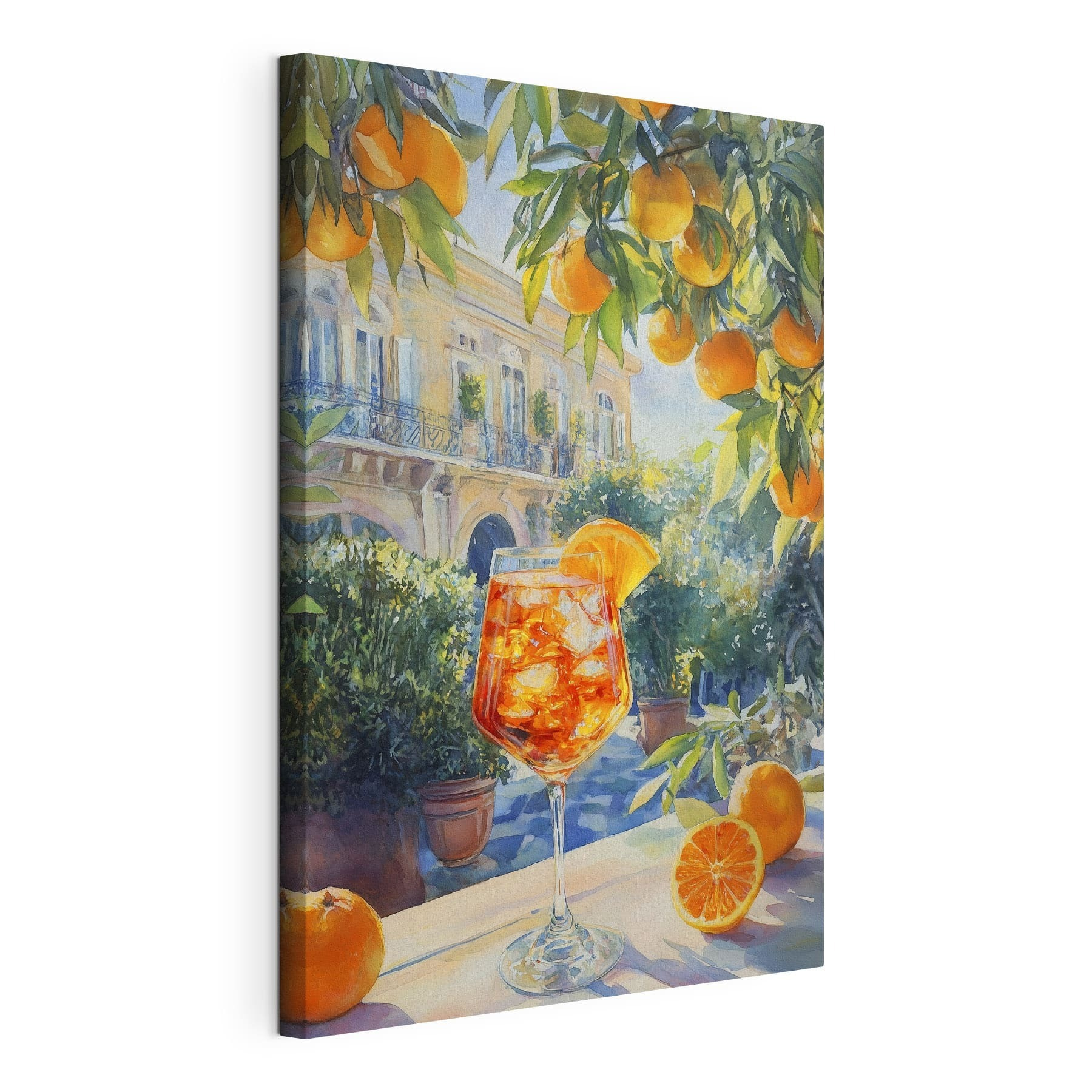 Glass of orange juice with oranges in the background Glass of orange juice with oranges in the background