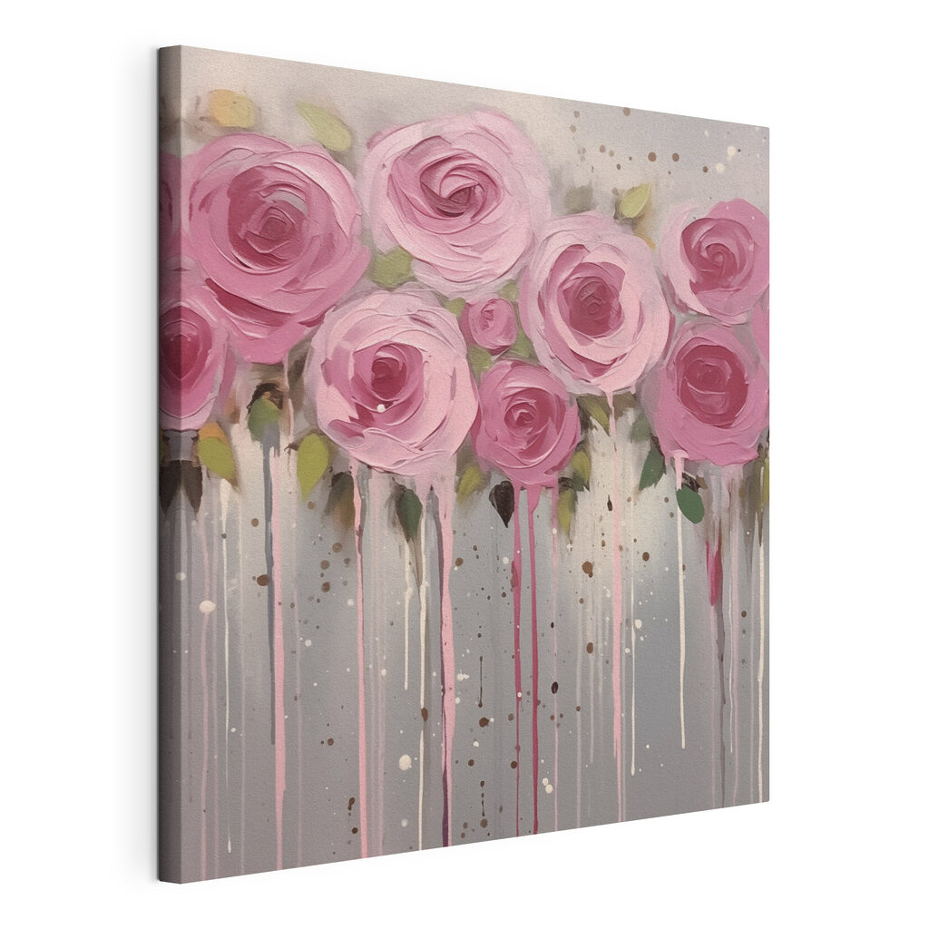 Painting of pink flowers Painting of pink flowers