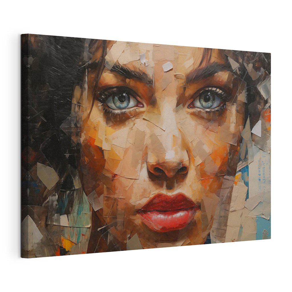 Painting of a woman's face Painting of a woman's face