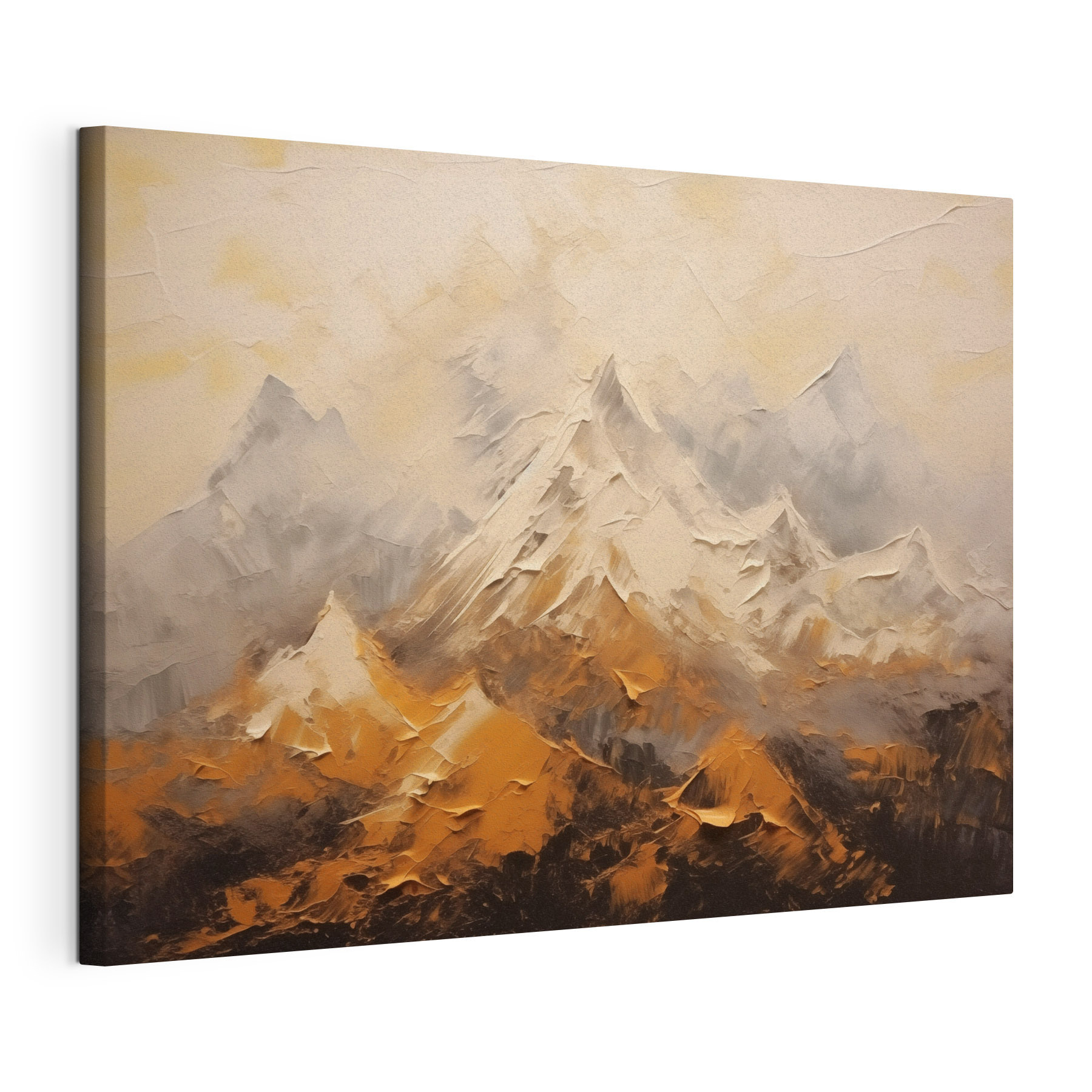 Painting of a mountain range