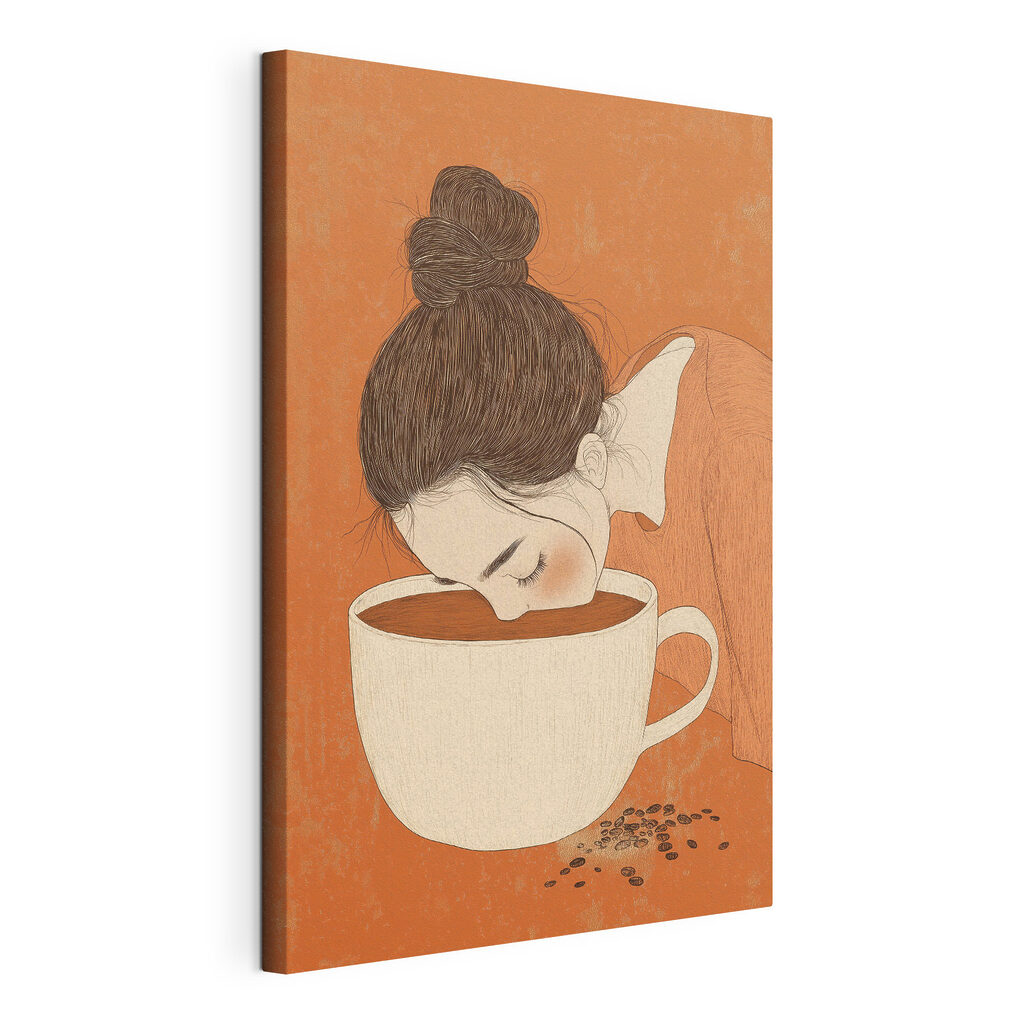 Woman drinking from a cup