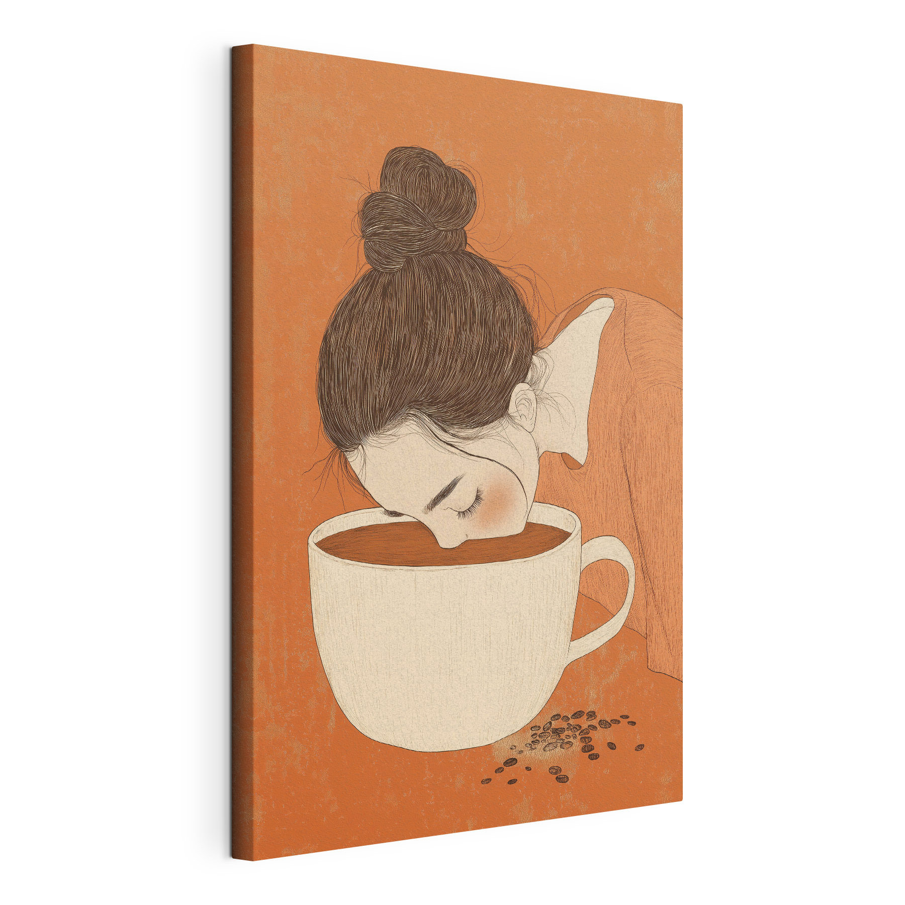 Woman drinking from a cup