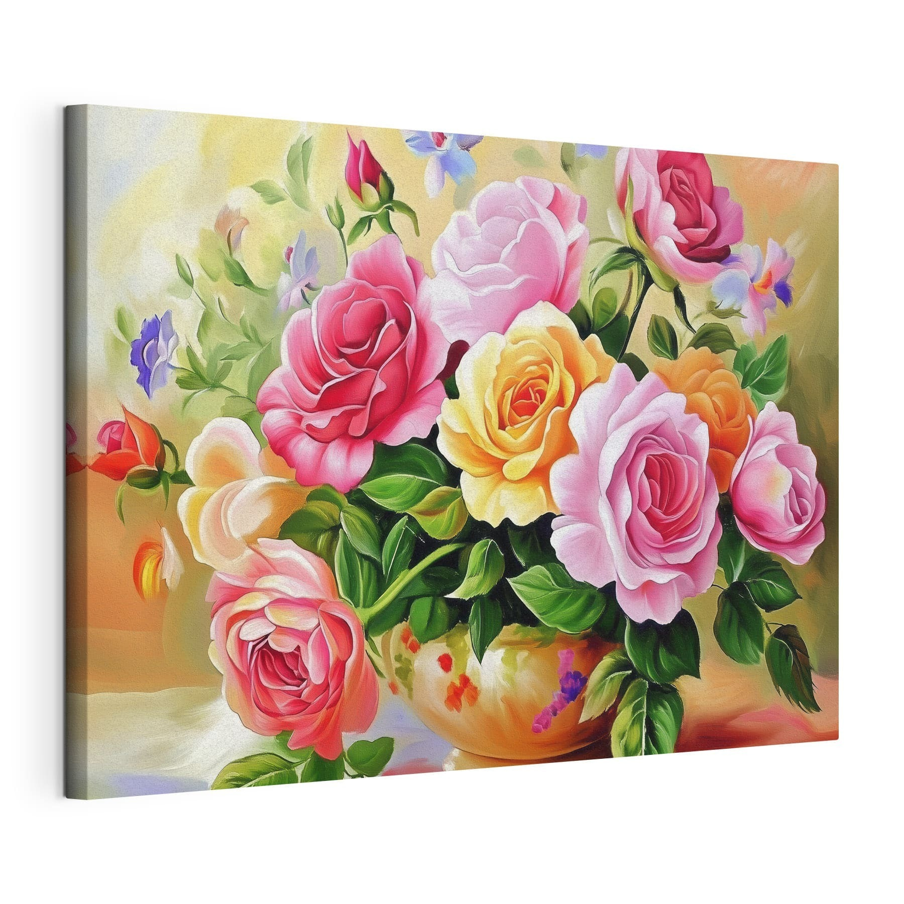 Painting of flowers in a bowl