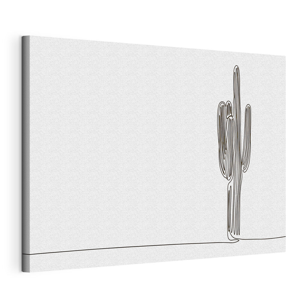 Cactus drawn in one line Cactus drawn in one line