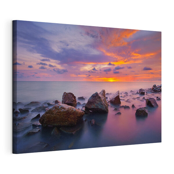 Sziklák csoportja a vízben Vászonképek Sziklák csoportja a vízben