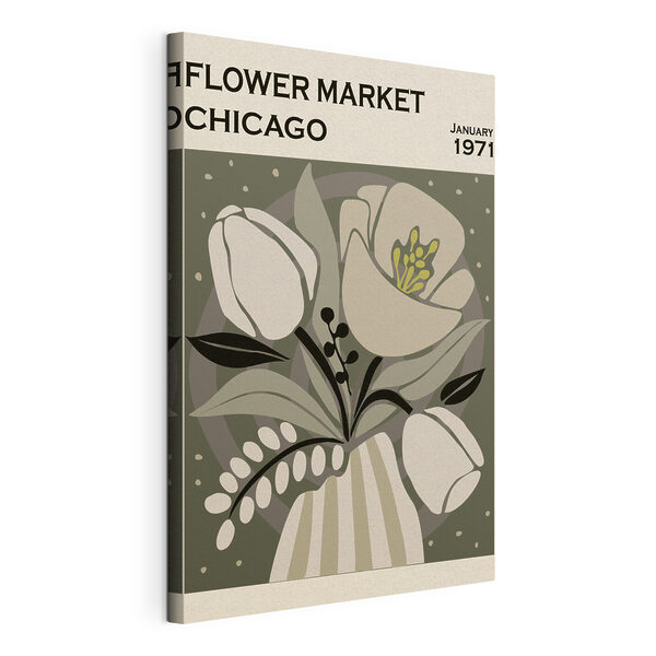Vintage Chicago Flower Market Art Vintage Chicago Flower Market Art