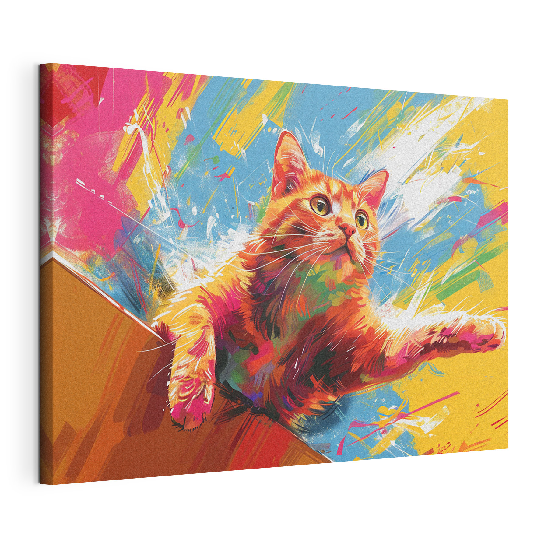 A cat with its paw out