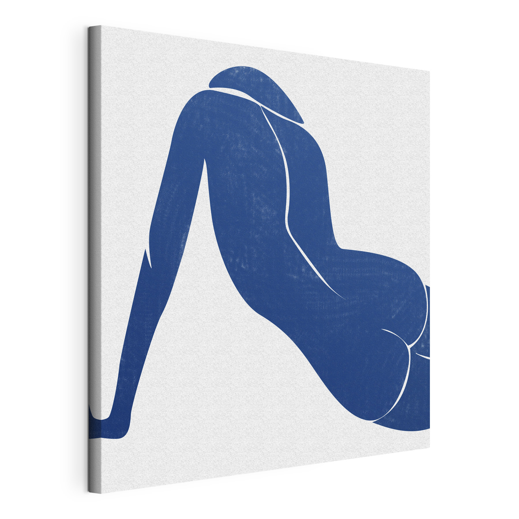A blue drawing of a woman A blue drawing of a woman