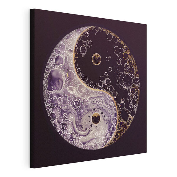 A yin yang symbol with bubbles A yin yang symbol with bubbles