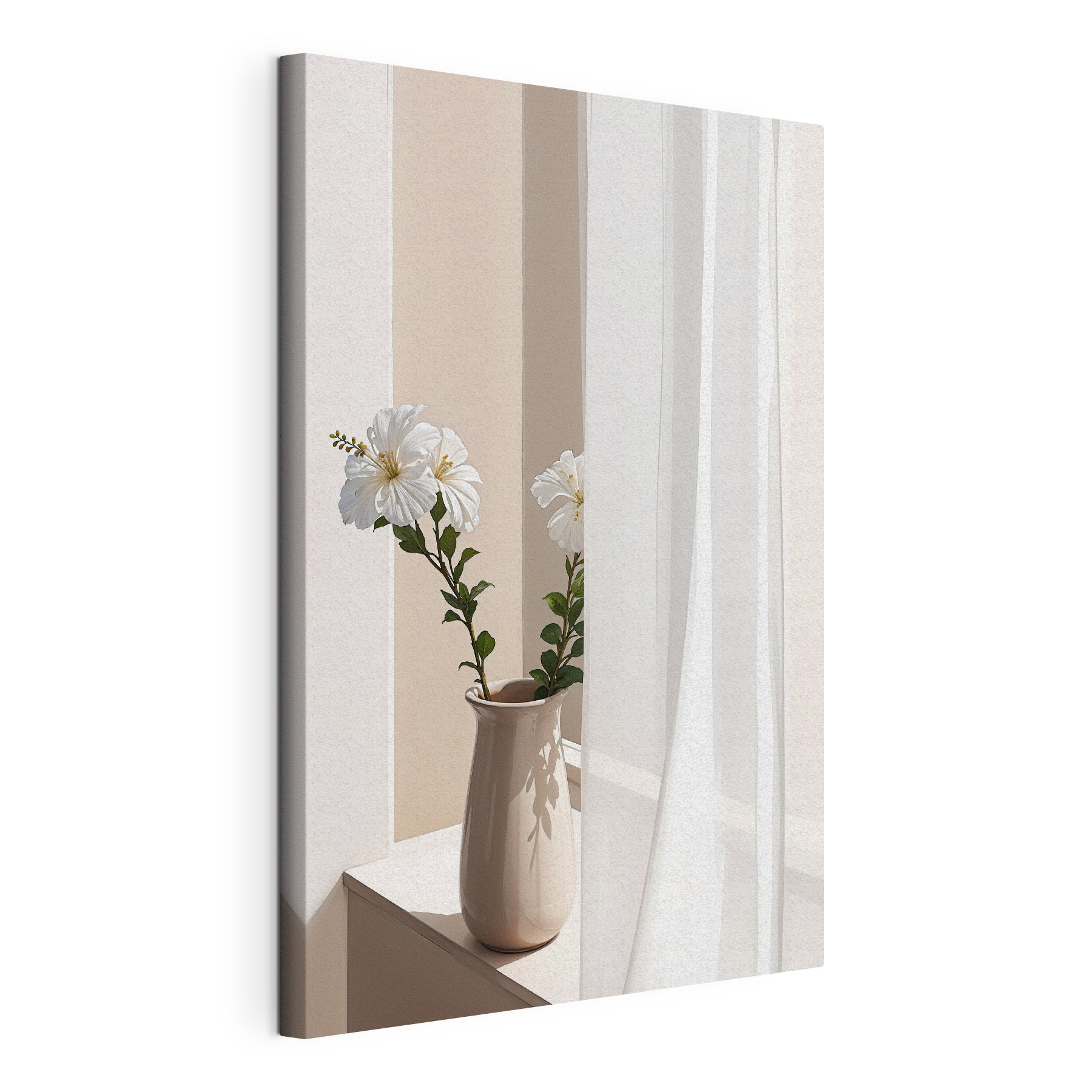 A white flowers in a vase A white flowers in a vase