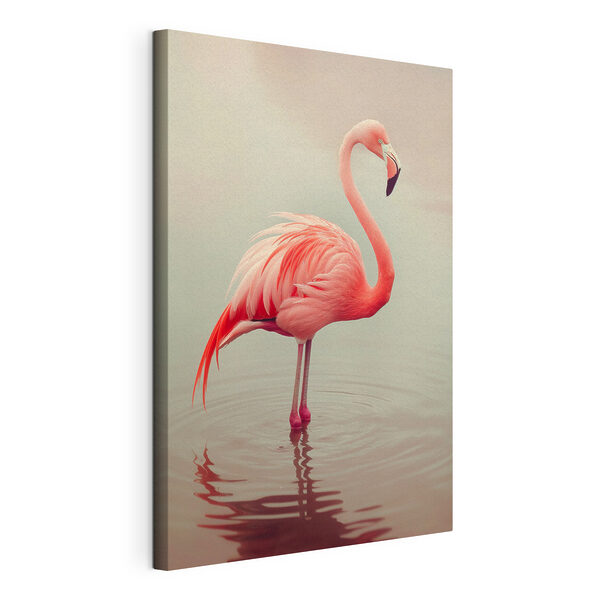 Vízben álló flamingó Vászonképek Vízben álló flamingó