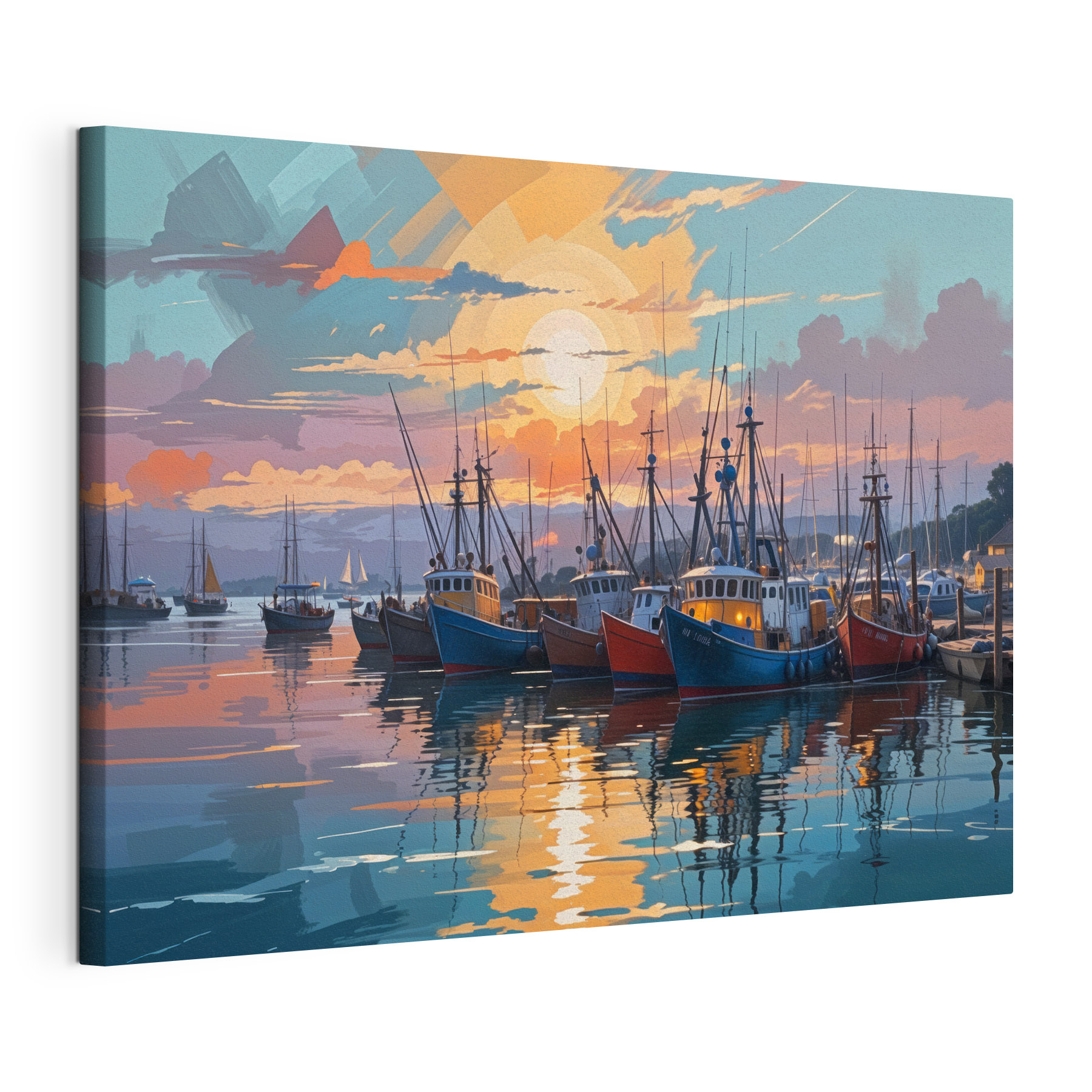 Group of boats on water