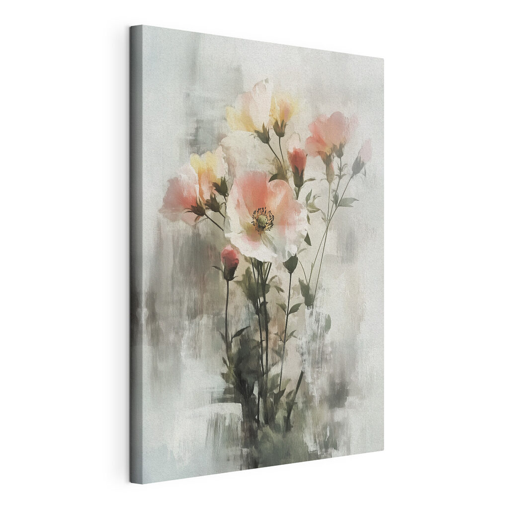 Delicate blooms in soft pastel hues