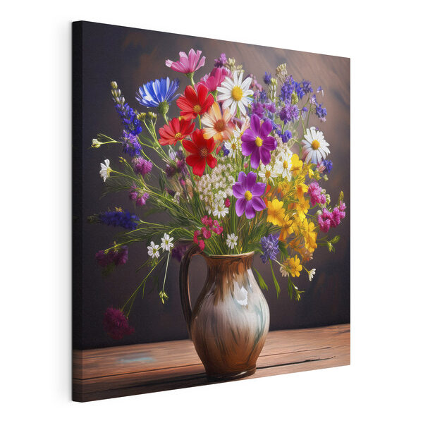 Vase of flowers on a table Vase of flowers on a table
