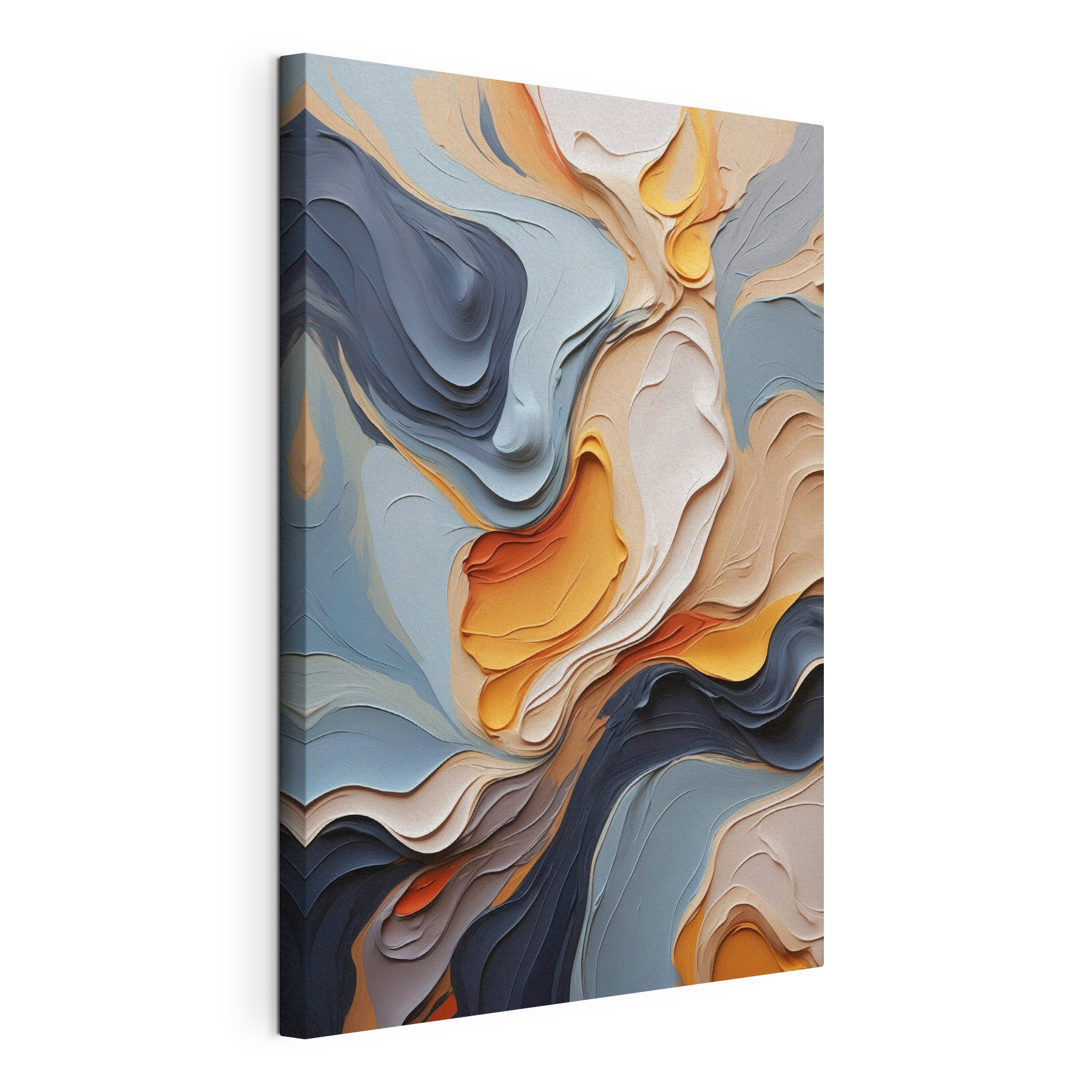 Colorful swirls of paint
