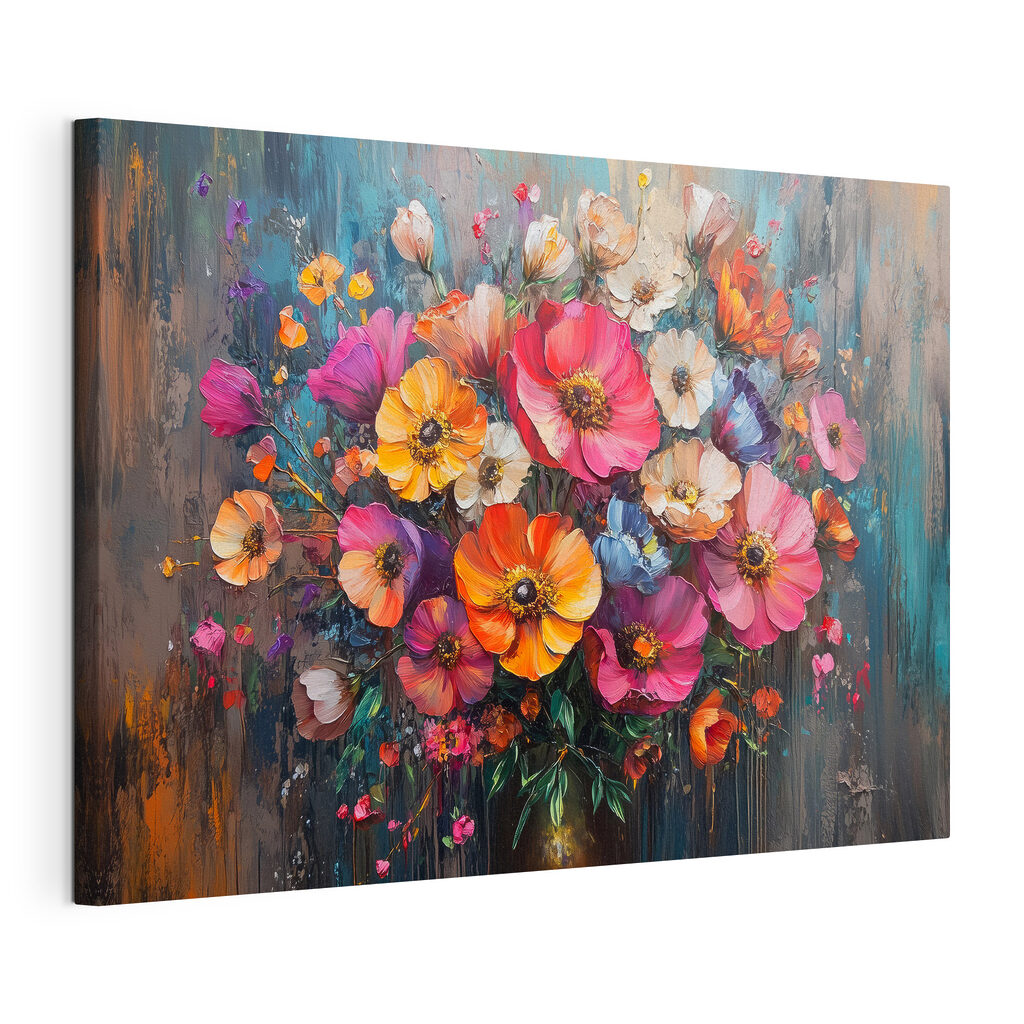 Painting of flowers in a vase