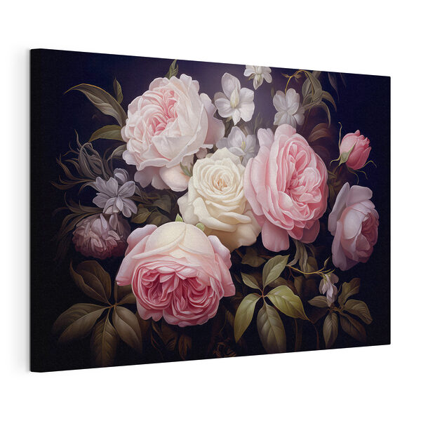 Group of pink and white roses Group of pink and white roses