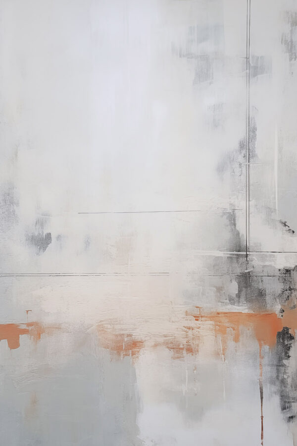 White and orange painting