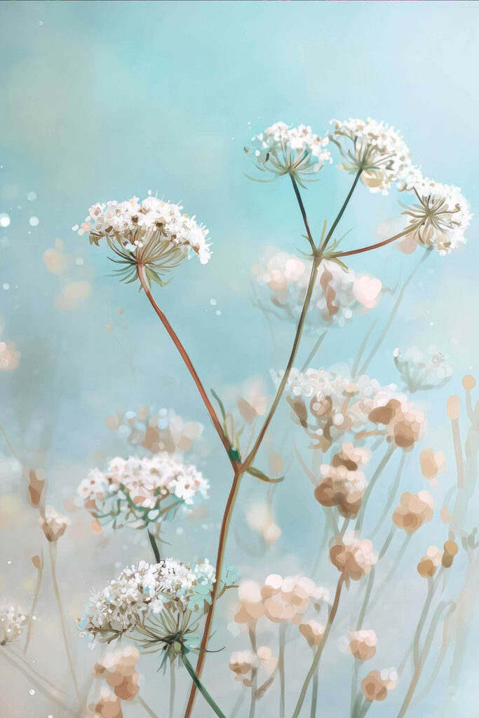 Delicate blooms against a soft backdrop