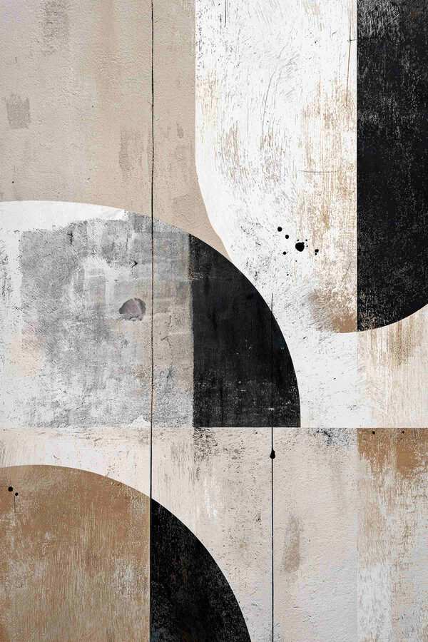 Black and white painted wall