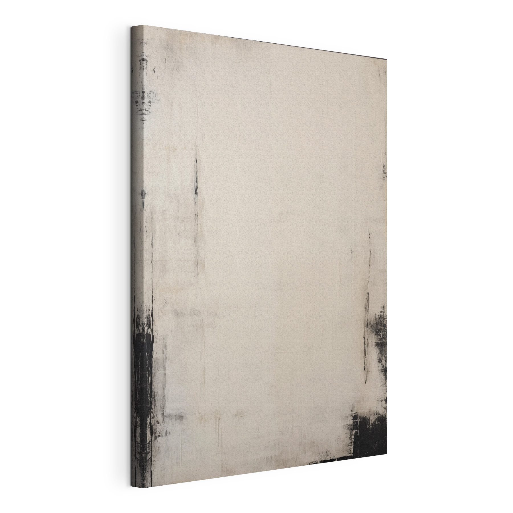 White and black painted wall