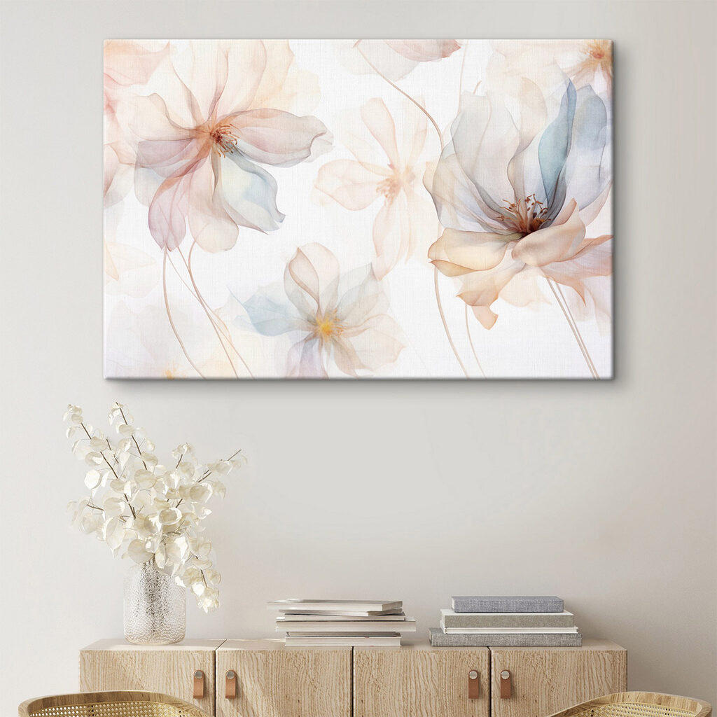 Delicate blooms in soft pastel hues
