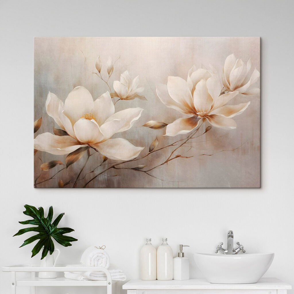 Painting of white flowers