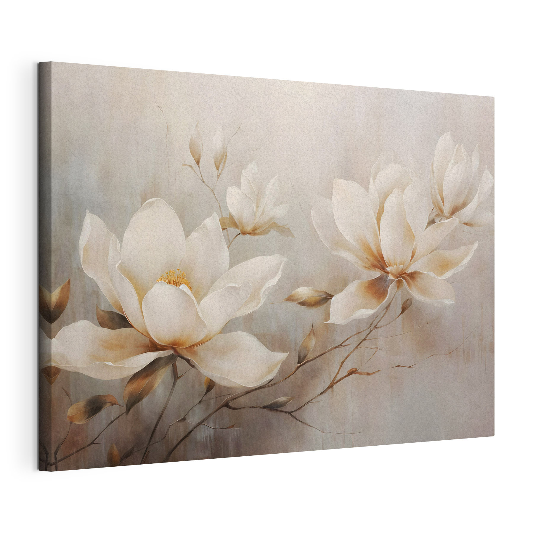 Painting of white flowers Painting of white flowers