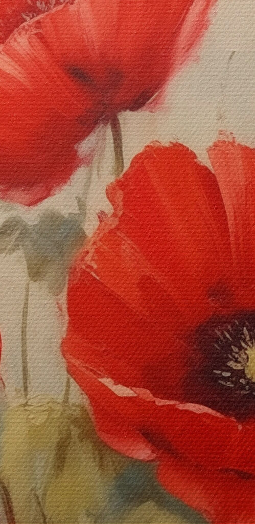 Painting of red flowers