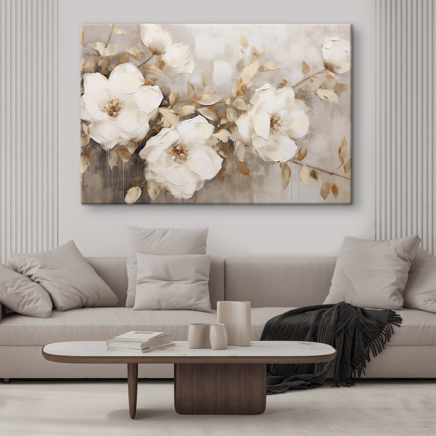 Painting of white flowers