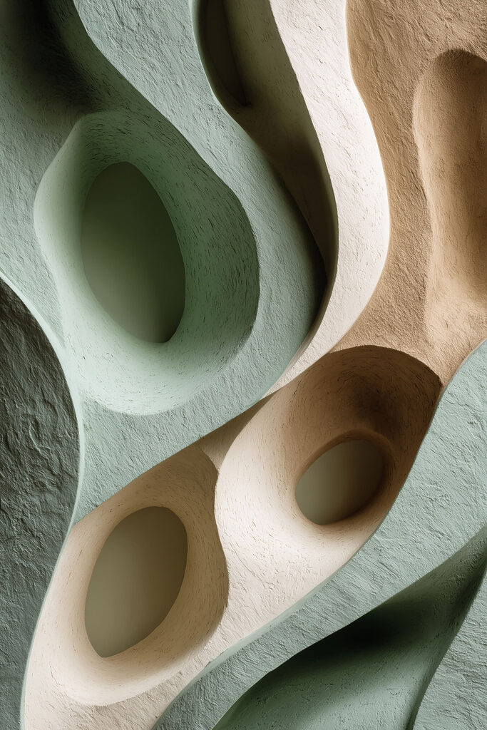 Soft curves and gentle hues blend beautifully