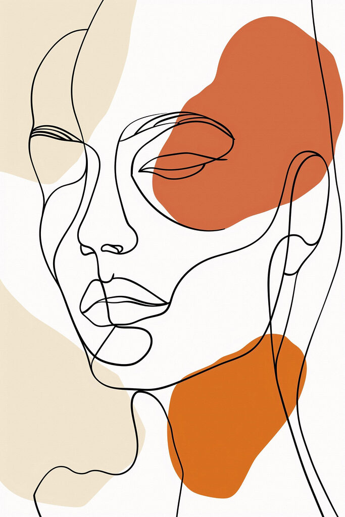 Drawing of a woman's face Drawing of a woman's face