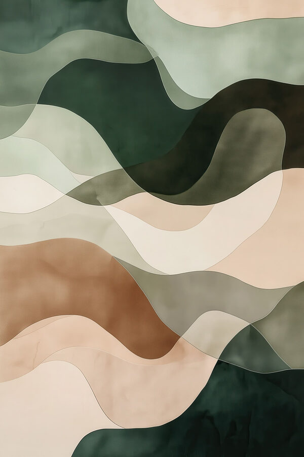 Soft, flowing waves of earth tones