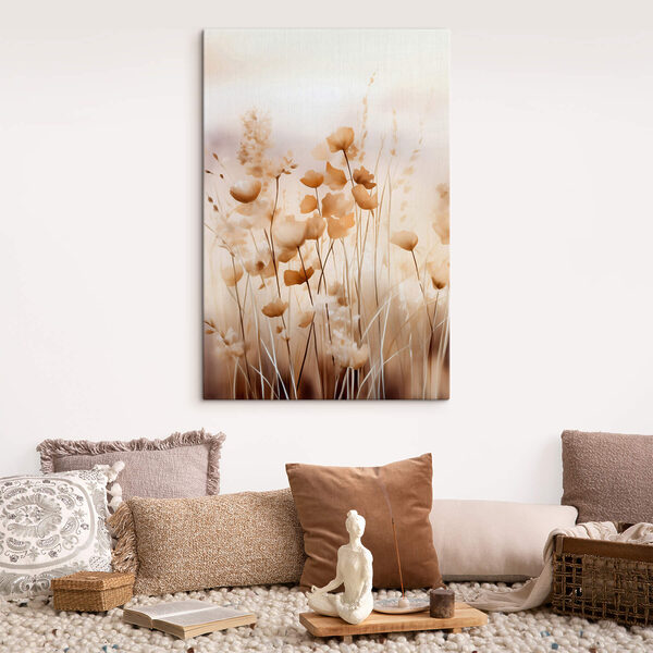 Soft blooms in warm hues blend