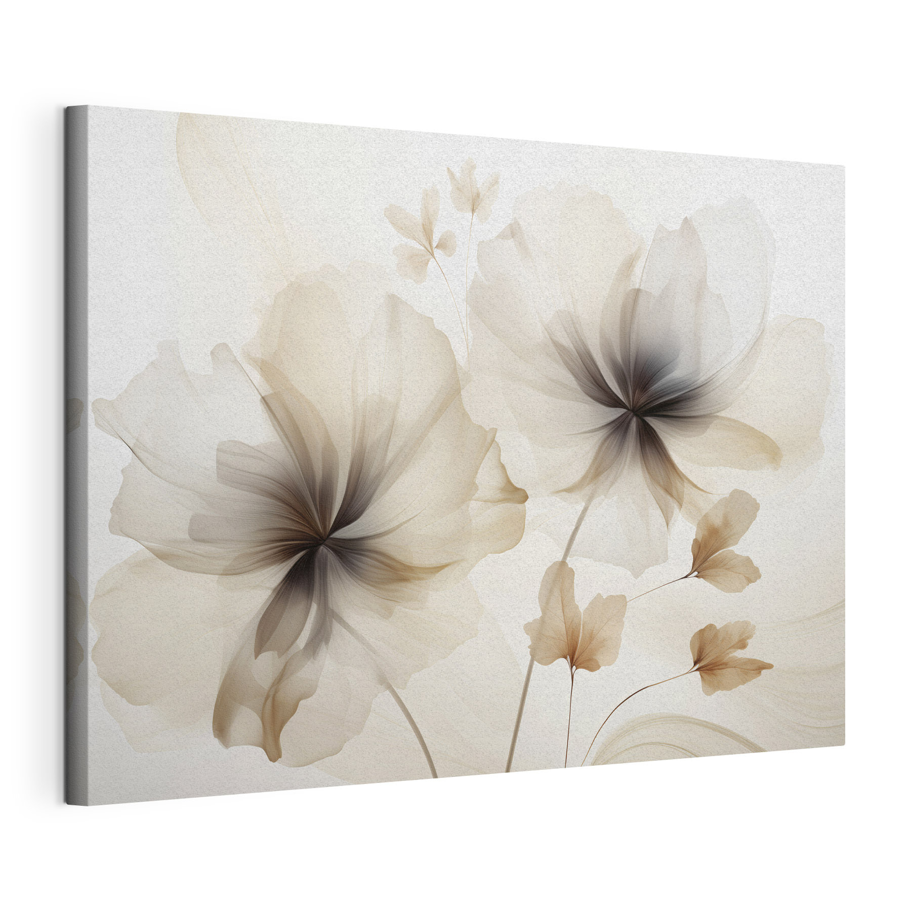 Soft, delicate flowers in warm hues