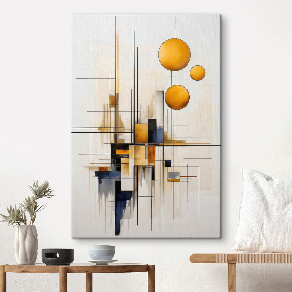 Painting of circles and lines