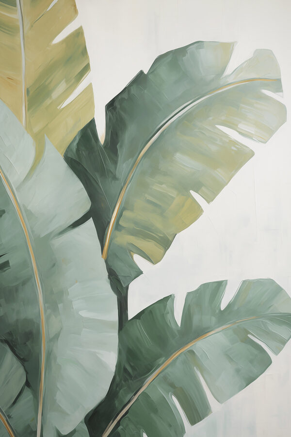 Fresh green leaves against soft background